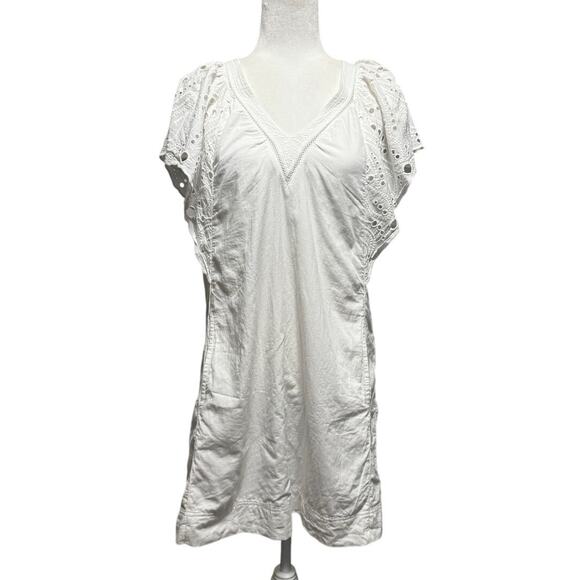La Fée Maraboutée White Flutter Sleeve Dress, FR 38 (US M) - Picture 4 of 7